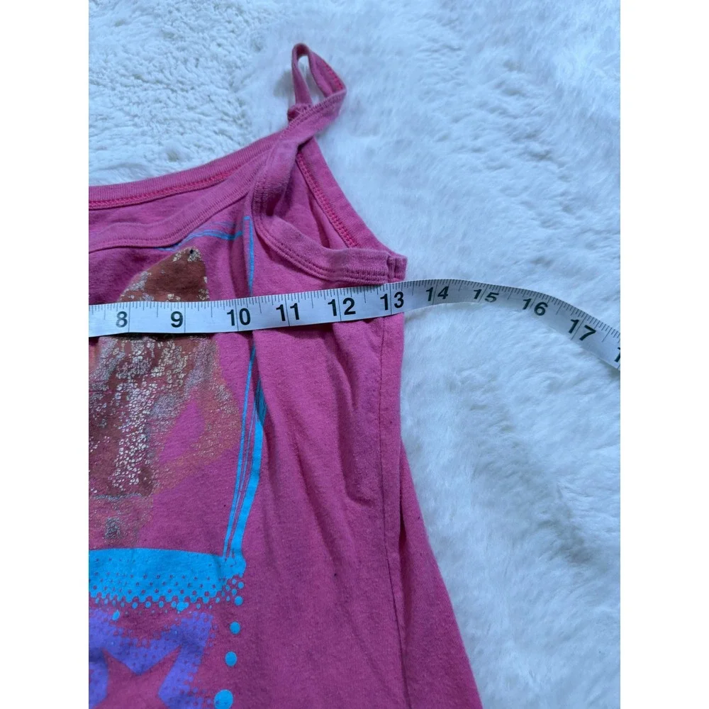 Y2K 2000s Disney Hannah Montana Cami Dress Pink Pop Star Disney Graphic Miley M